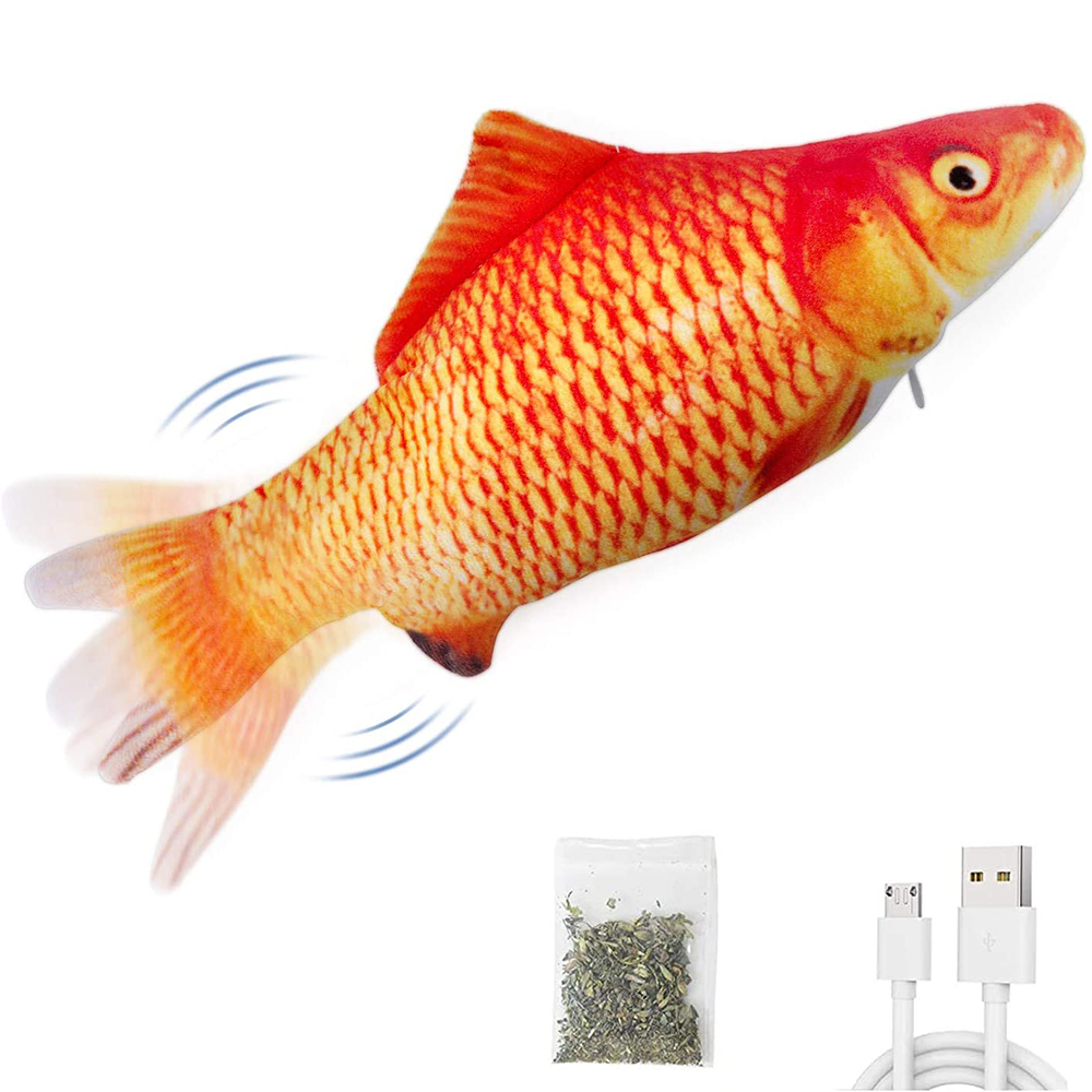 Electric Floppy Fish Dog Toy - Kedi Oyuncakları Balık USB Şarjlı Balık