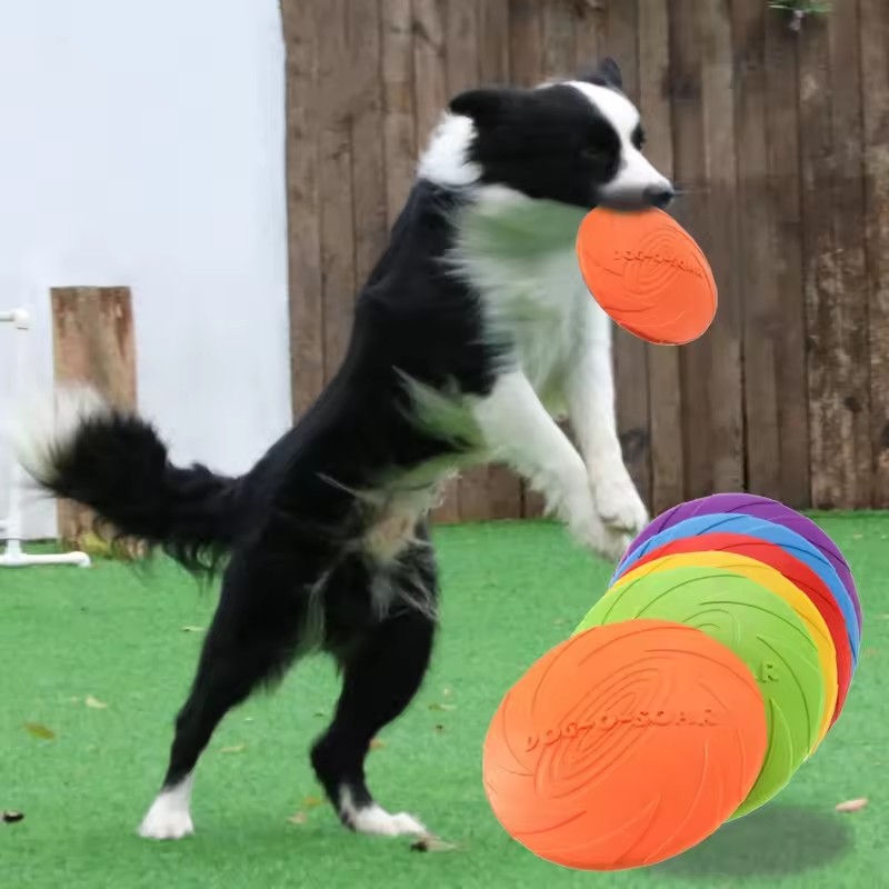 Flying Disc Dog Training Toy - Etkileşimli Silikon Uçan Disk Oyuncak Köpekler