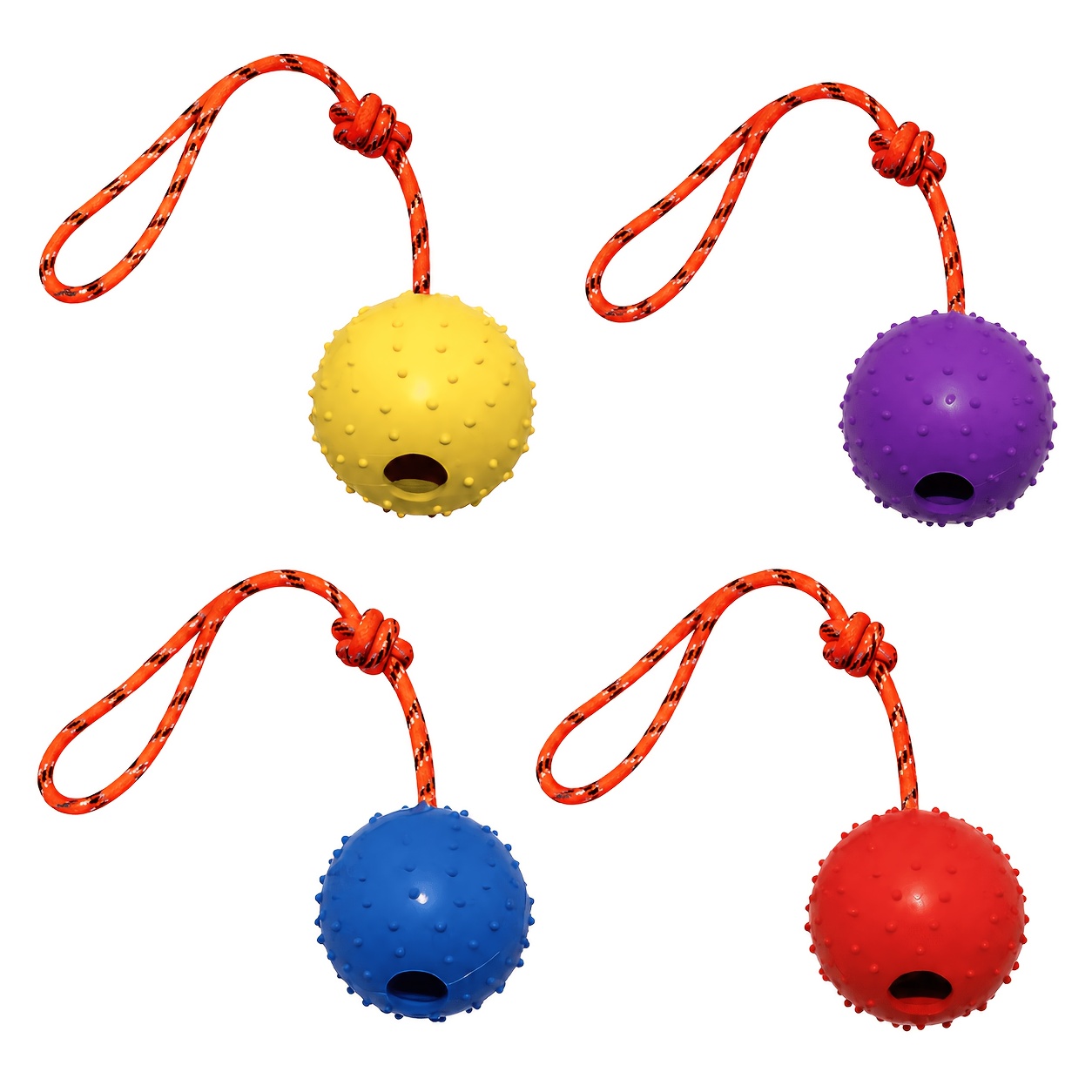 Dog Rope Toy Aggressive Chewers - 2'li Paket Dayanıklı Kauçuk Köpek Topları,