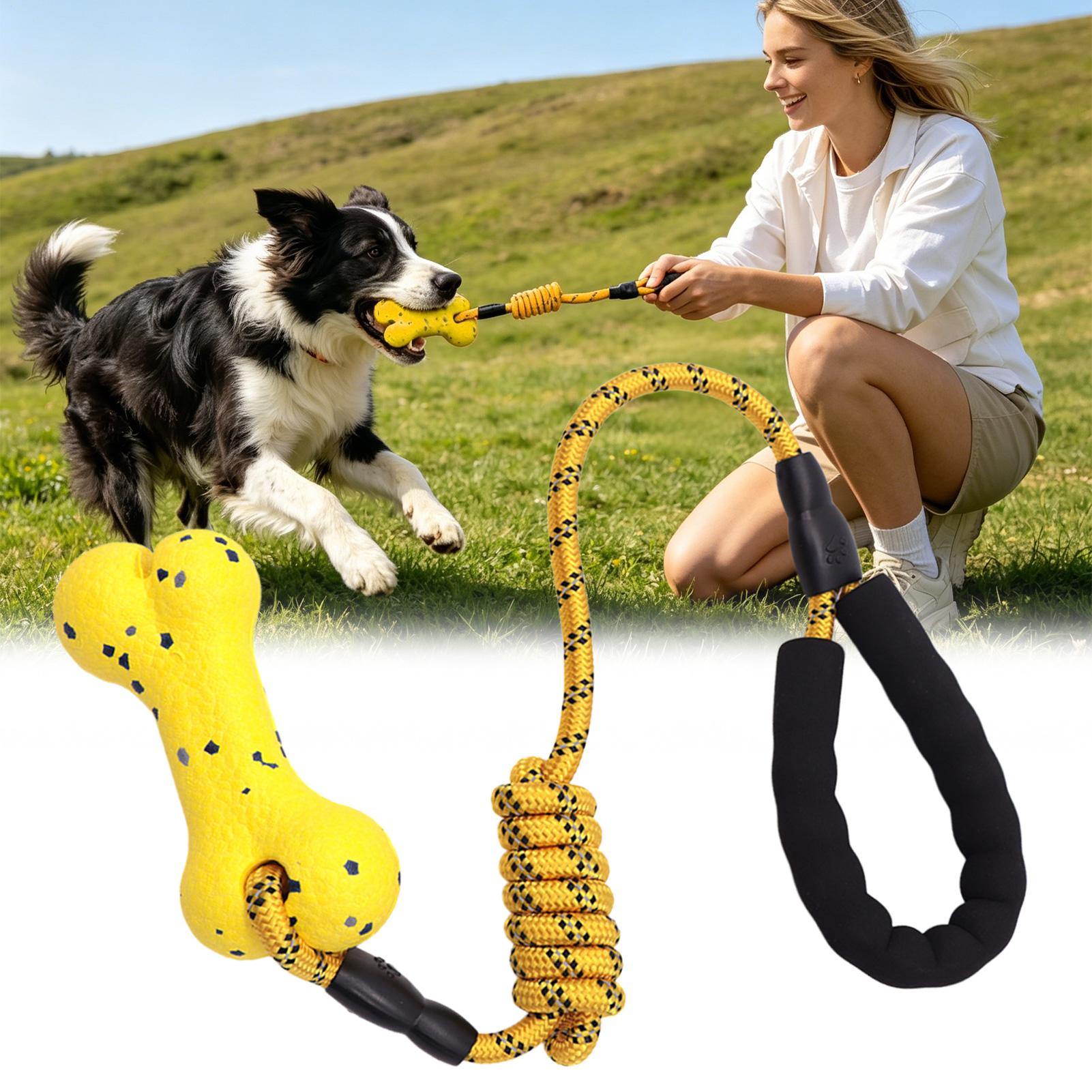 Dog Rope Toy Aggressive Chewers - Çekme Oyunu Köpek Oyuncağı İnteraktif Kemik