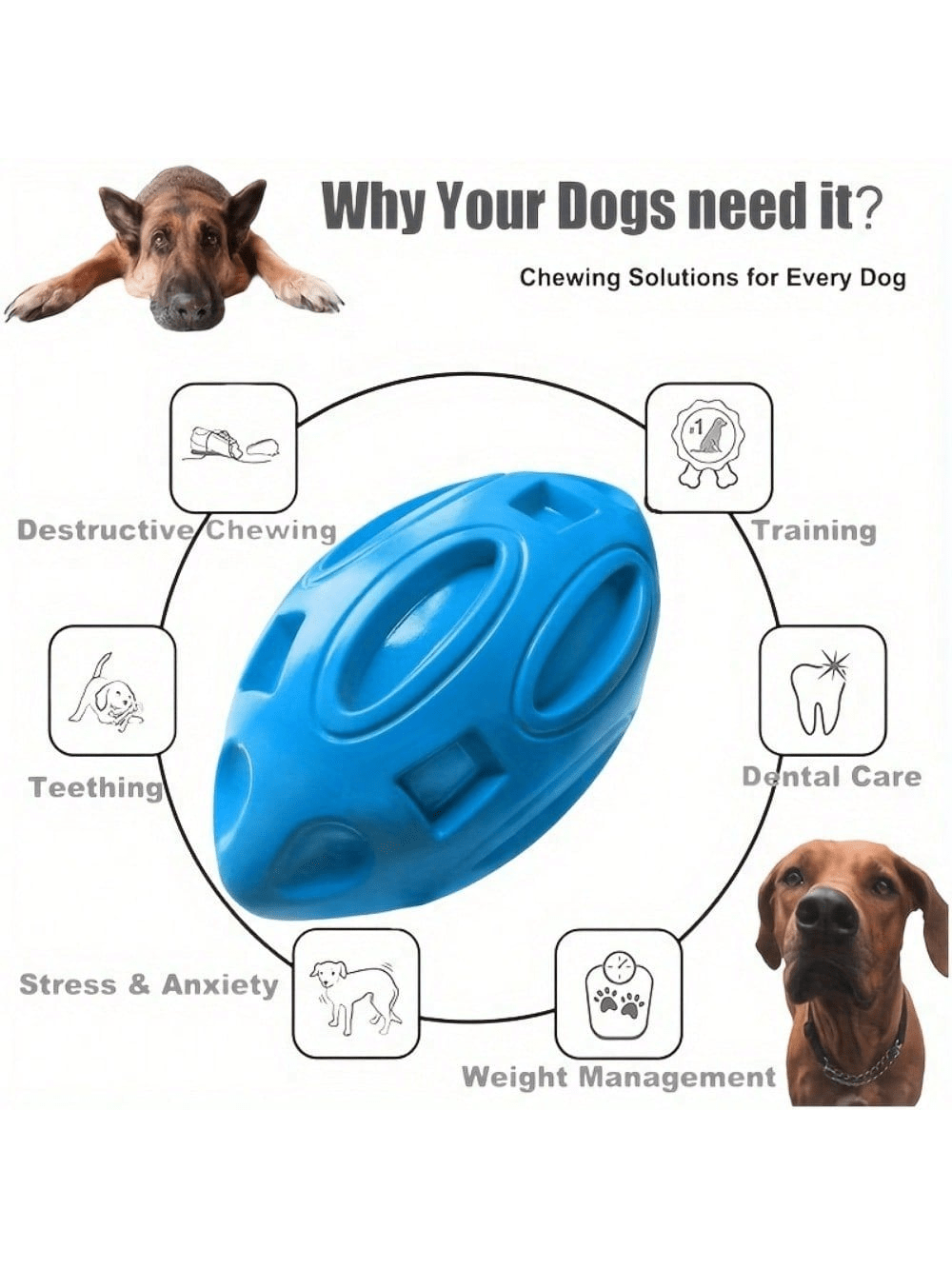 1 Adet Kırılmaz Gıcırtılı Rugb - Indestructible Dog Chew Toy incelemesi ve fiyatı