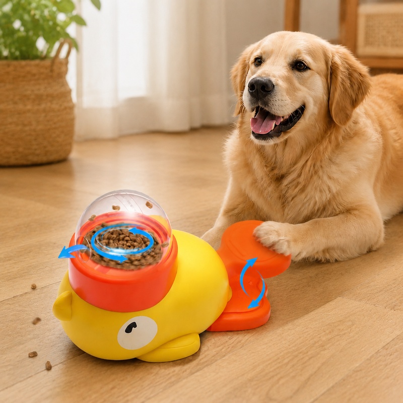 Çizgi Film Ördek Şeklinde İnte - Dog Puzzle Feeder Toy incelemesi ve fiyatı