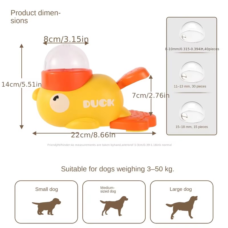 Çizgi Film Ördek Şeklinde İnte - Dog Puzzle Feeder Toy incelemesi ve fiyatı