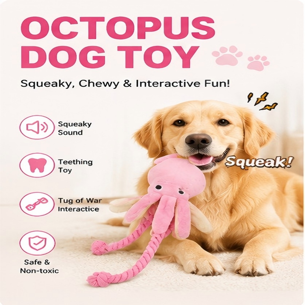 Dev Peluş Ahtapot Köpek Çiğnem - Dog Rope Toy Aggressive Chewers incelemesi ve fiyatı