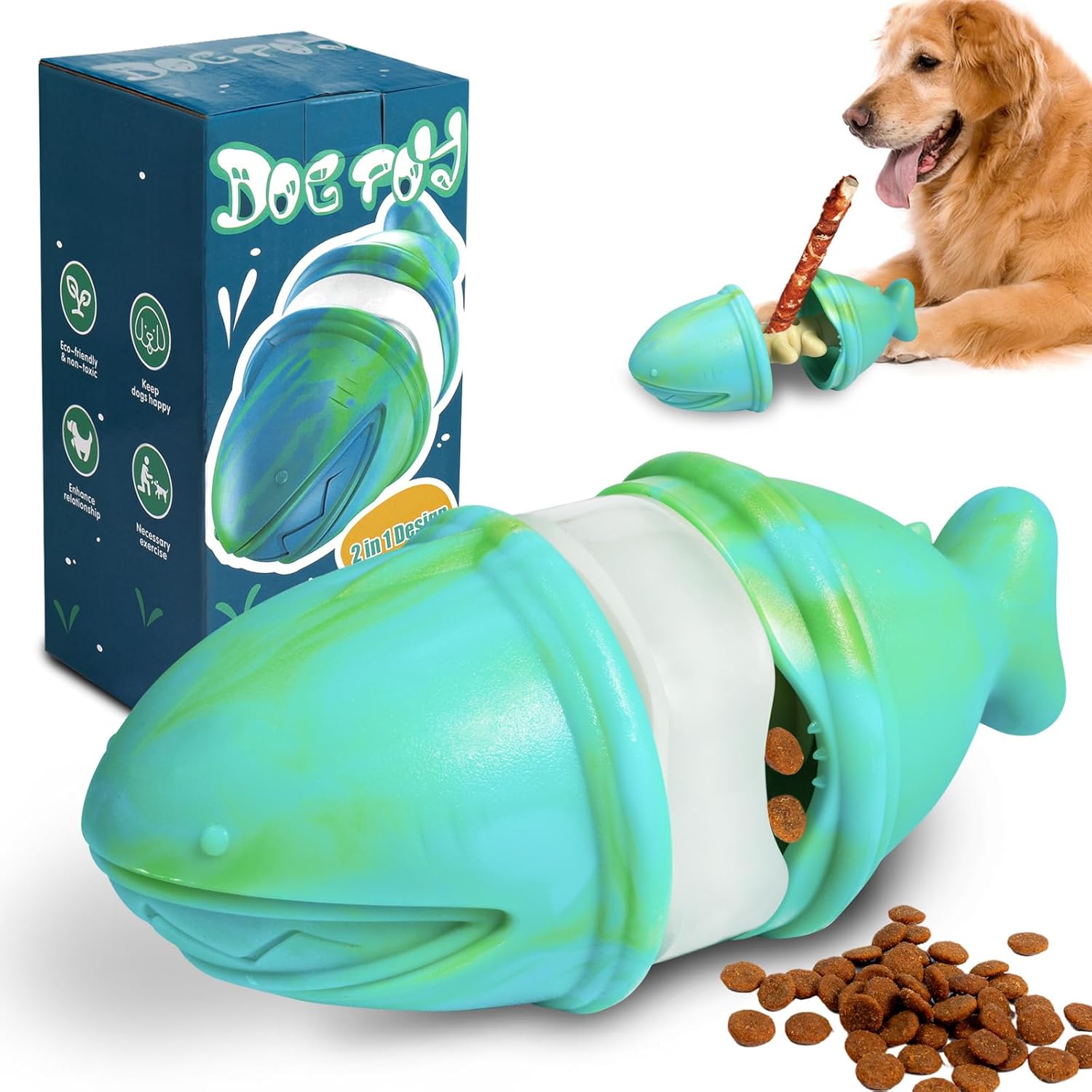 2'si 1 Arada Ödül Dağıtıcı Çiğ - Rubber Treat Dispensing Dog Toy incelemesi ve fiyatı